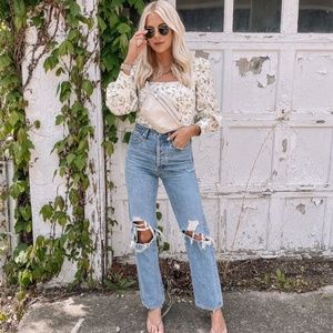 Reformation Stilton Linen Top